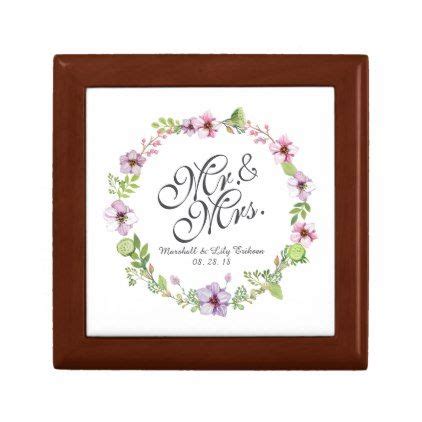 Mr Mrs Elegant Floral Wedding Gift Box Cyo Diy Customize Unique