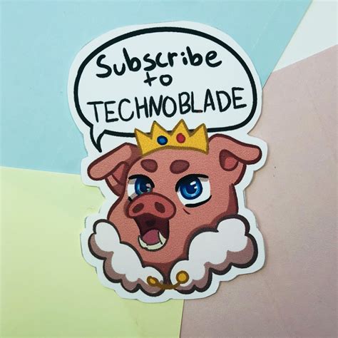 Subscribe To Technoblade Dream Smp Sticker Etsy