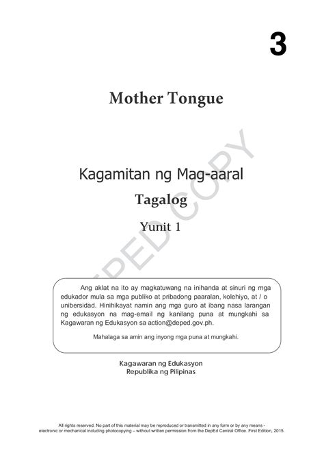 Mother Tongue Grade 3 Palawan Blogon Page 2 Flip Pdf Online