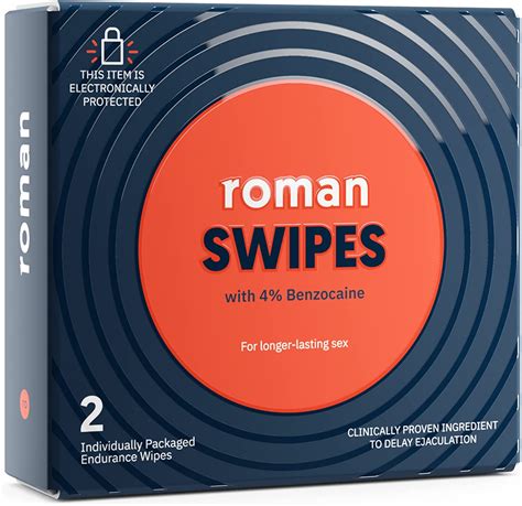 Roman Swipes Fast Acting Convenient Over The Counter Wipes Increase Stamina