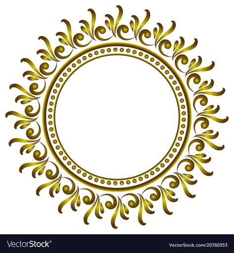 Royal Decorative Round Frame Royalty Free Vector Image