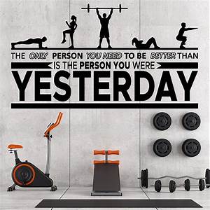 20 X 35 In Motivational Inspirational Gym Wall Decals Workout Fitness
