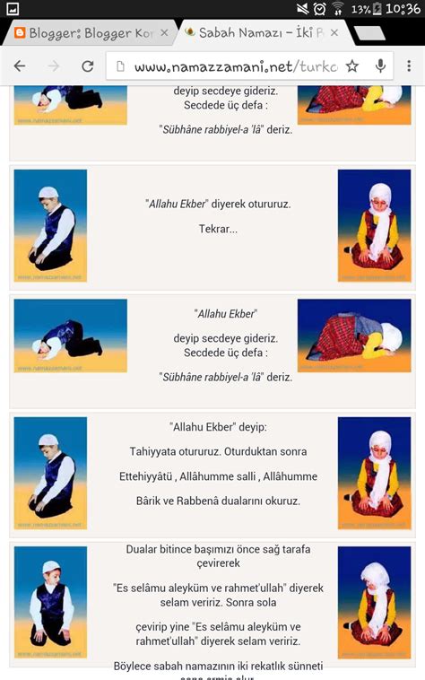 namaz nasıl kılınır resimli anlatım