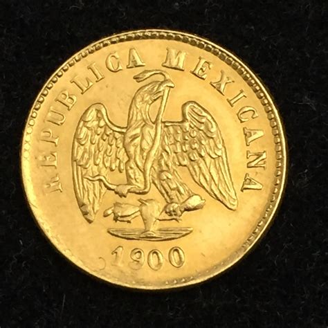Moneda Republica 1 Peso México Fecha 1900 M Oro 335000 En Mercado
