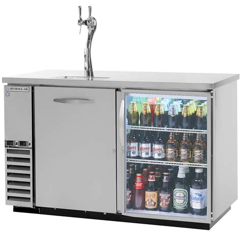 Beverage Air Dz58g 1 S 1 Led Double Tap Dual Zone Kegerator Beer