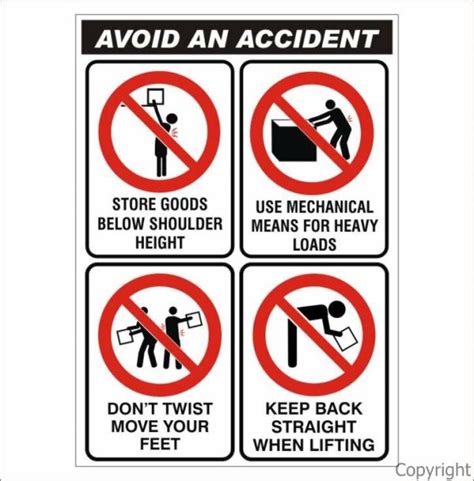 Avoid An Accident Sign W Picture Border Lifting And Safety Pty Ltd