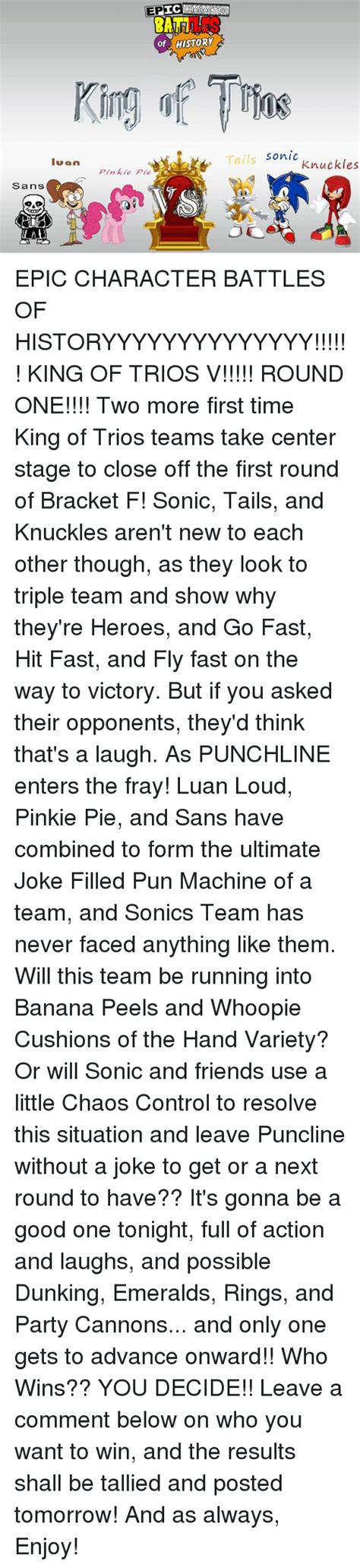 Ef Of History King Thine Sonic Tails Luan Knuckles Pinkie Pie Sans Epic