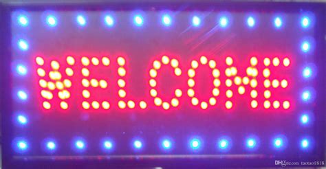 2019 Led Neon Light Welcome Sign With Animation Onoff Switchs For