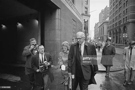 Dr And Mrs Benjamin Spock Are Shown On Way To Federal Court Where