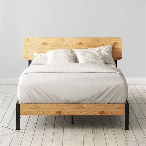 Olivia Metal And Wood Platform Bed Frame Zinus