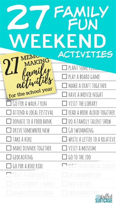 27 Memory Making Activities To Do With Your Kids During The School Year