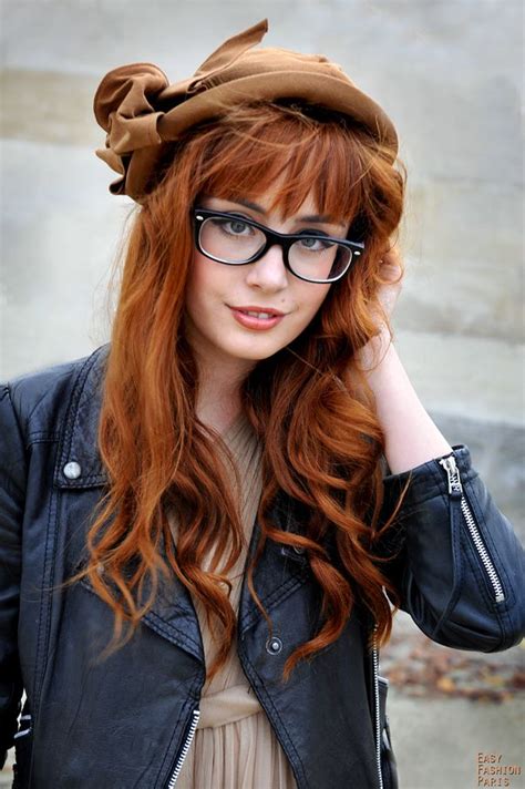 Black With A White Inlay Modern Twist On A Classic Frame Bangs And Glasses Hairstyles With