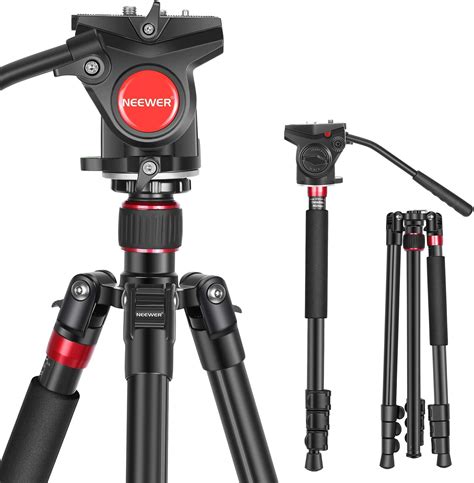Neewer 2 In 1 Aluminum Alloy Camera Tripod Monopod 712181 Cm With 14 And 38 Screws Fluid