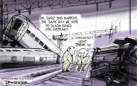 Political Cartoon On Train Derailment Kills 8 By Jeff Danziger Cws