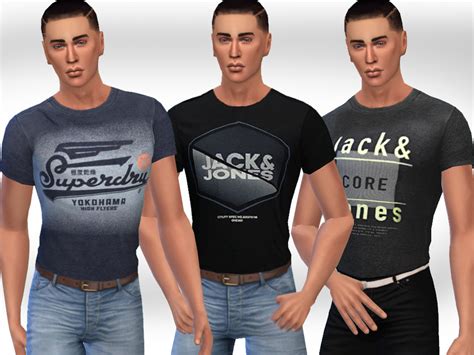 The Sims Resource Male Sims Casual Tshirts