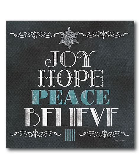 Look At This Joy Hope Peace Wrapped Canvas On Zulily Today Chalk