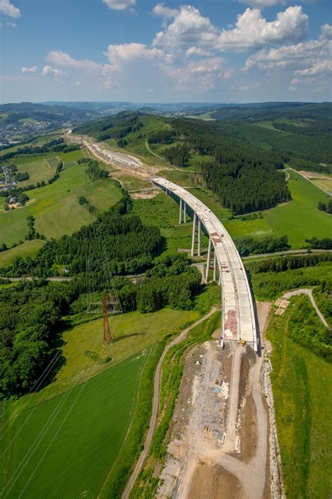 Bestwig Von Oben Neubau Der Talbrücke Nuttlar Der Bab Bundesautobahn