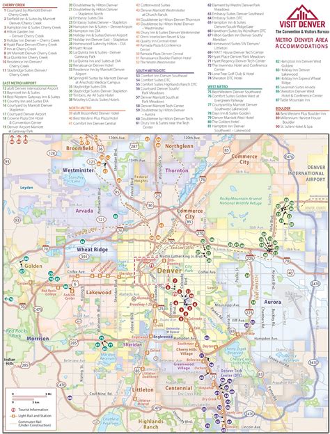 Map Of Downtown Denver Hotels Maping Resources