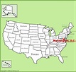 Washington dc mapa de la ubicación de Washington ubicación en el mapa ...
