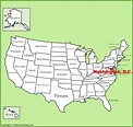 Mapa dos estados unidos dc - Washington dc localizado mapa dos estados ...