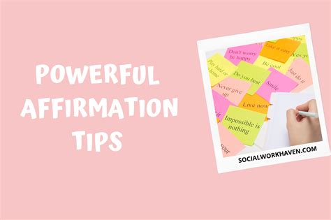 3 Powerful Tips For Writing Affirmations Social Work Haven