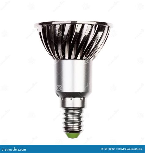 Led Light Bulb With E14 Socket Isolated On White Stock Image Image Of