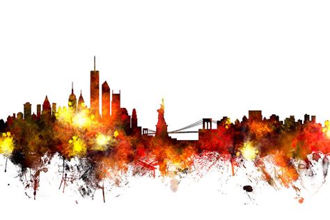 New York Skyline Digital Art By Michael Tompsett