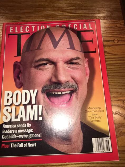 Time Magazine Minnesota Governor Jesse Ventura Body Slam November 16 1998 999 Picclick