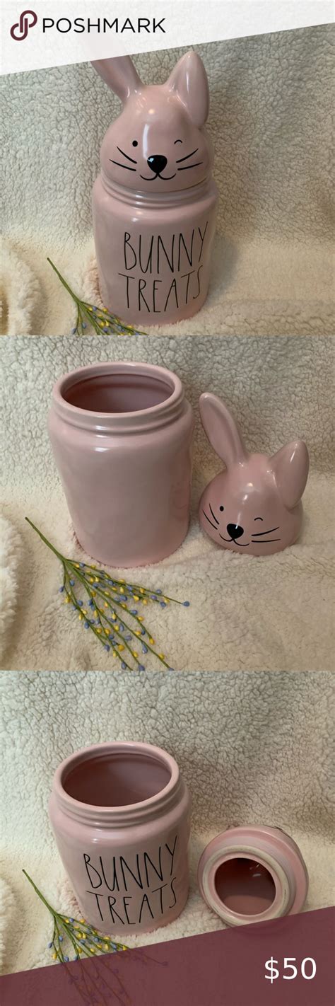 🔥hp🔥rae Dunn Easter Canister Bunny Treats New Bunny Treats Bunny