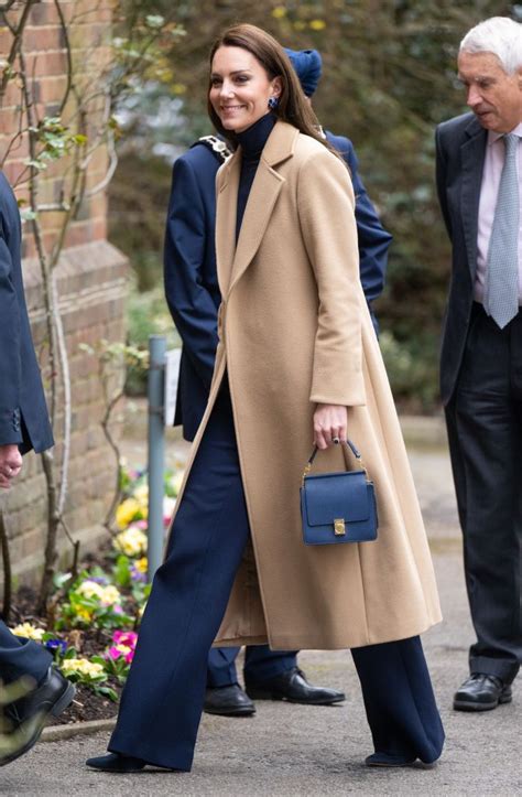 Kate Middleton Wears Camel Coat And Navy Outfit For A Nursing Home Visit—see The Photos Lupon