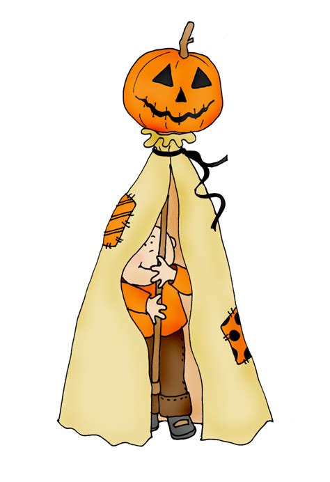 Pumpkin Hideout Color Dearie Dolls Digi Stamps Halloween Clipart