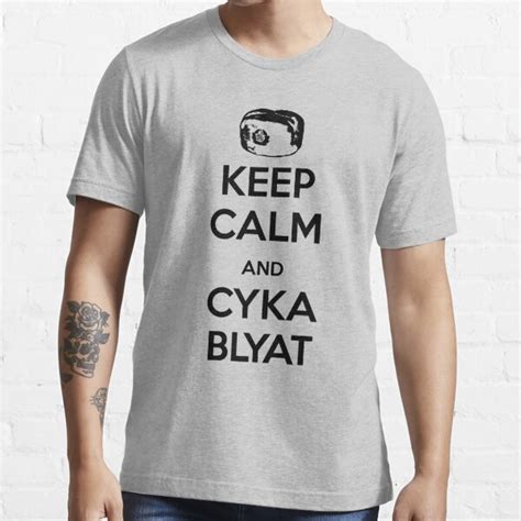 Keep Calm And Cyka Blyat T Shirt For Sale By Herbertshin Redbubble Rush T Shirts Counter