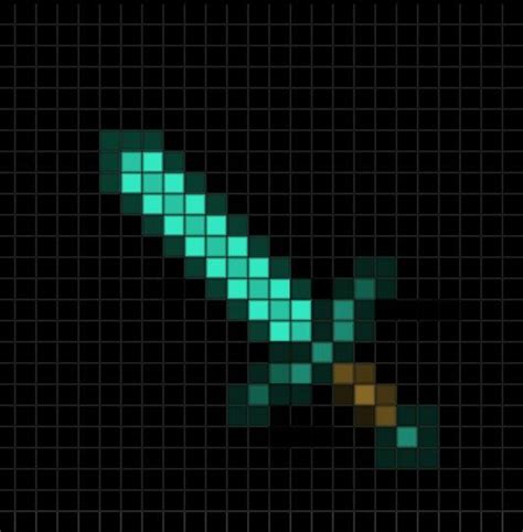 Diamond Sword Pixel Art Pixel Art Gaming Logos Logos