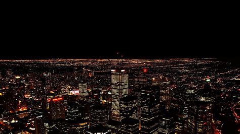 Night City Aerial View Wallpaper Wallpaper Stream