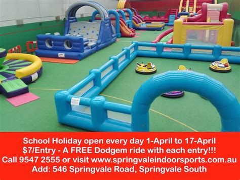 And many activities that are labeled as being most appropriate for a indoor go kart facilities offer an amazing experience away from the elements. Space Jump Inflatable and Dodgem Cars - Springvale Indoor ...