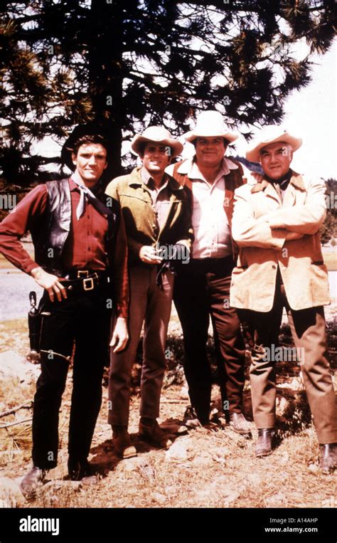 Bonanza Year 1959 1973 Lorne Greene Michael Landon Stock Photo Alamy