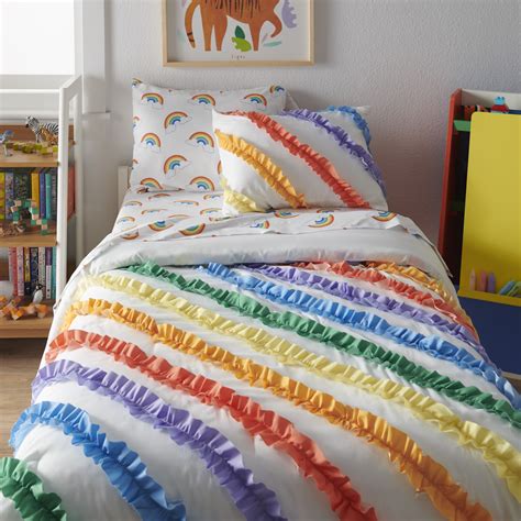 Rainbow Ruffle Complete Bedding Set By Drew Barrymore Flower Kids