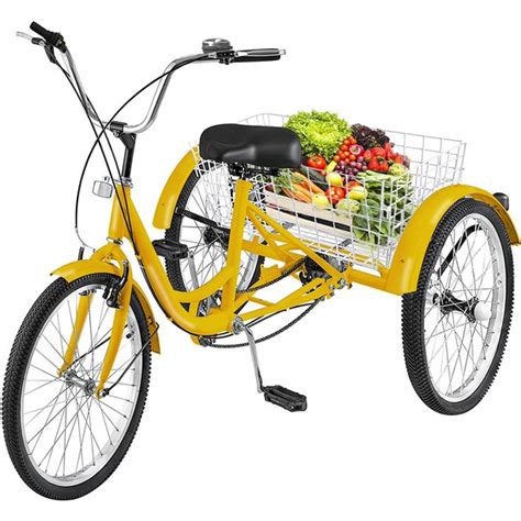 Vevor Adult Tricycle Speed Cruise Bike 20 Tricycle Adult Bike With
