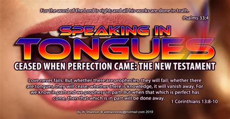 Speaking In Tongues Ceased Speaking In Tongues Bible Study
