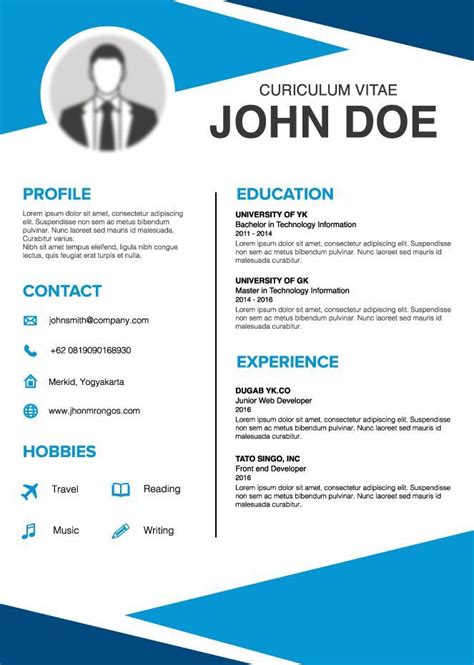 An a4 resume template that can be completely and easily customized to suit your requirements. OHPQE700.jpg (With images) | Resume, Curiculum vitae, Education