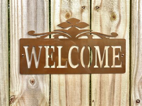 Welcome Sign 15 X 8 Shop Metal Welcome Signs Liberty Metal And