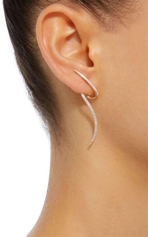 Anissa Kermiche Tourbillon 14K Gold Diamond Earring Single Earring