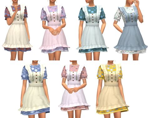 Cottagecore Maid Dress For Tf Ef By Lumikello At Mod The Sims 4 Sims