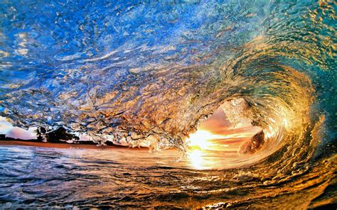 High Wave At Sunrise In The Ocean Desktop Wallpapers 1680x1050