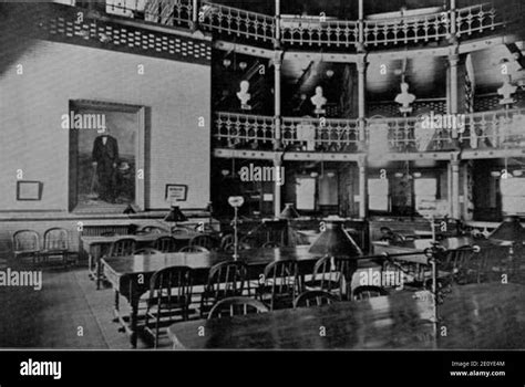 Linderman Library Interior View 1896 Stock Photo Alamy