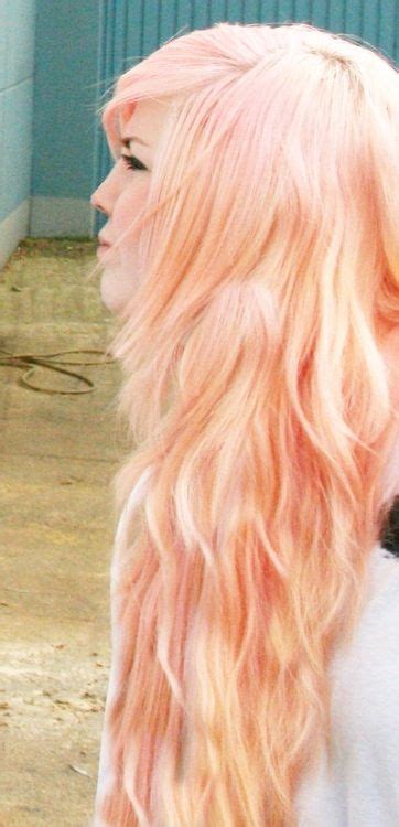 Peachy hair color cool hair color pastel hair colour hair colour ideas hair colours coral hair lilac hair pink peach hair green hair. Peach unique hair color inspiration - StrayHair
