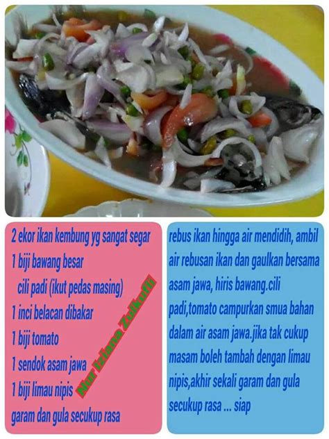 Labu siram yang sudah dicetak bulat, rendam dalam air yang sudah bercampur kapur sirih selama 3 jam, angkat, cuci bersih, dan tiriskan. Resepi Ikan Kembung Rebus Air Asam - Resep Bunda Erita