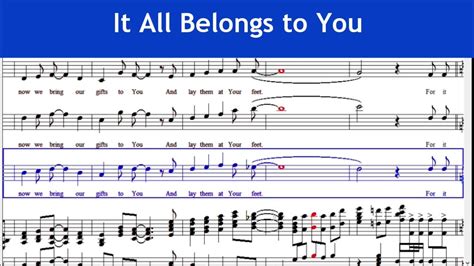 It All Belongs To You Satb Bass Youtube
