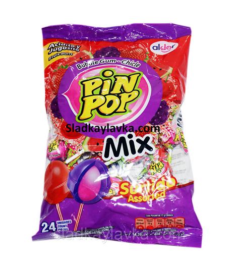 Леденцы Pin Pop Mix пакет 24 шт Aldor продажа цена в Днепре