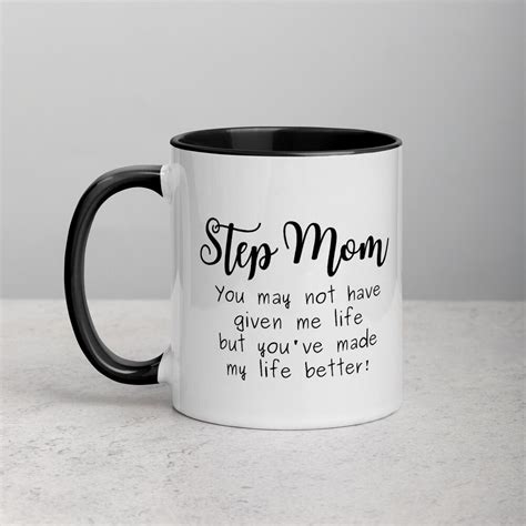 Sweet Step Mom Mug Bonus Mom T Black Color Inside And On Etsy